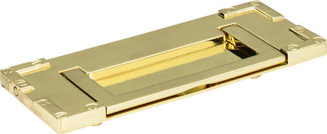 Atlas Homewares Campaign L-Bracket Drop Pull 3 Inch (c-c) Polished Brass