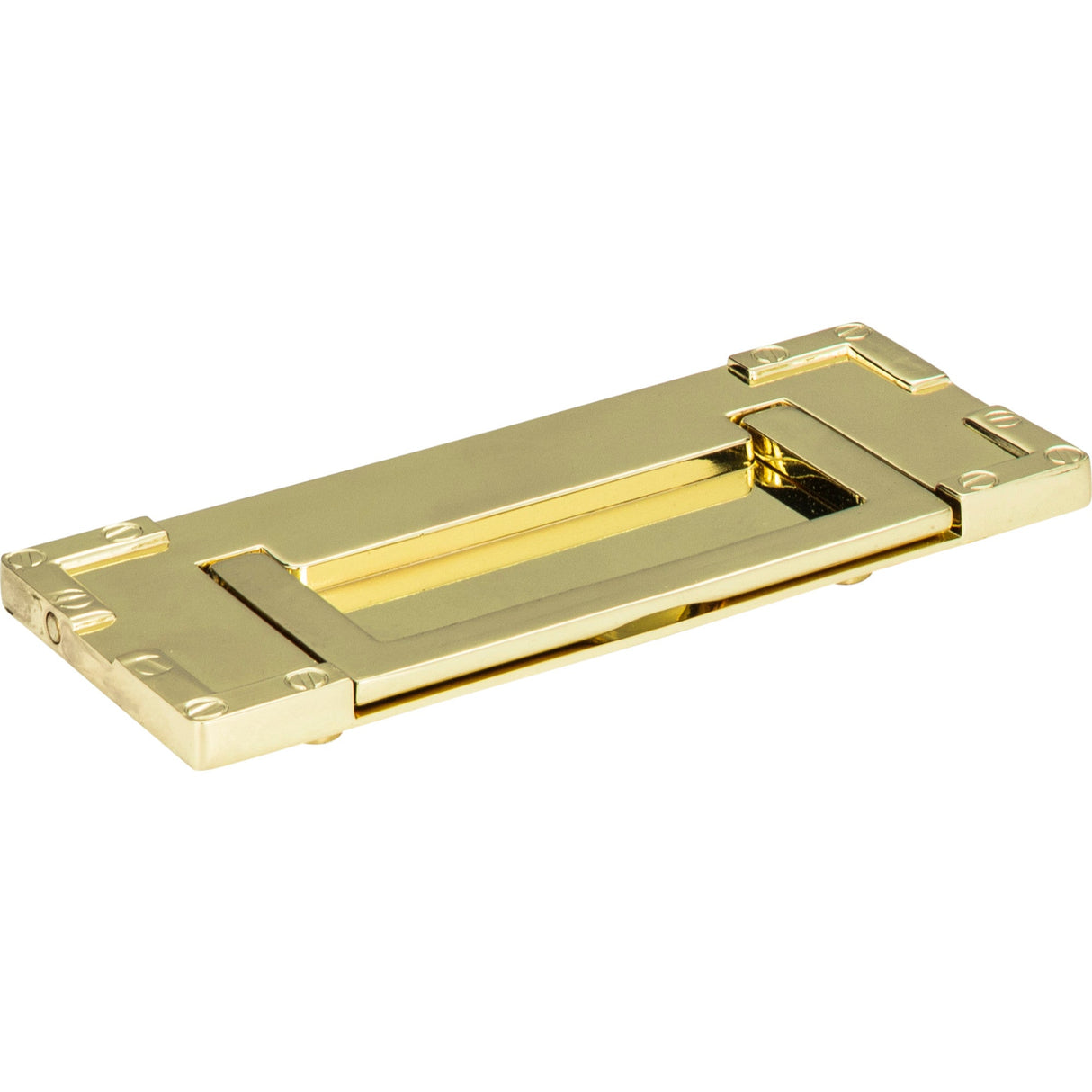 Atlas Homewares Campaign L-Bracket Drop Pull 3 Inch (c-c) Polished Brass
