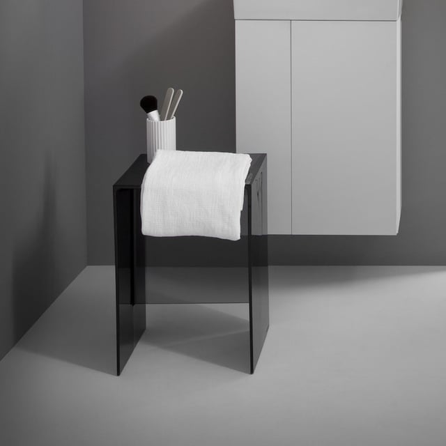 Laufen H3893300001 13 Inch Free Standing Stool Smoke Grey 3.8933.0.085.000.1 Swiss Made