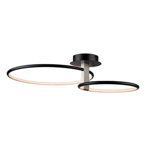 Halo Double Semi Flush Ceiling Light