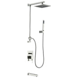 ANZZI SH-AZ013BN Byne 1-Handle 1-Spray Tub and Shower Faucet with Sprayer Wand in Brushed Nickel