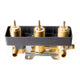 Black Matte 3-Way Thermostatic Valve Shower Mixer Round Knobs