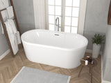 ANZZI FT-AZ087 Jetson Series 67" Air Jetted Freestanding Acrylic Bathtub in White