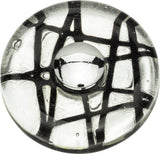 Atlas Homewares Eclipse Glass Round Knob 1 1/2 Inch Polished Chrome