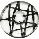 Atlas Homewares Eclipse Glass Round Knob 1 1/2 Inch Polished Chrome