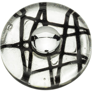 Atlas Homewares Eclipse Glass Round Knob 1 1/2 Inch Polished Chrome