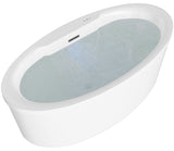 ANZZI FT-AZ077 Jarvis Series 67" Air Jetted Freestanding Acrylic Bathtub in White