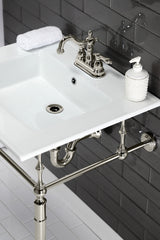 Kingston Brass KB1606AL Heritage 4 in. Centerset Bathroom Faucet, Polished Nickel