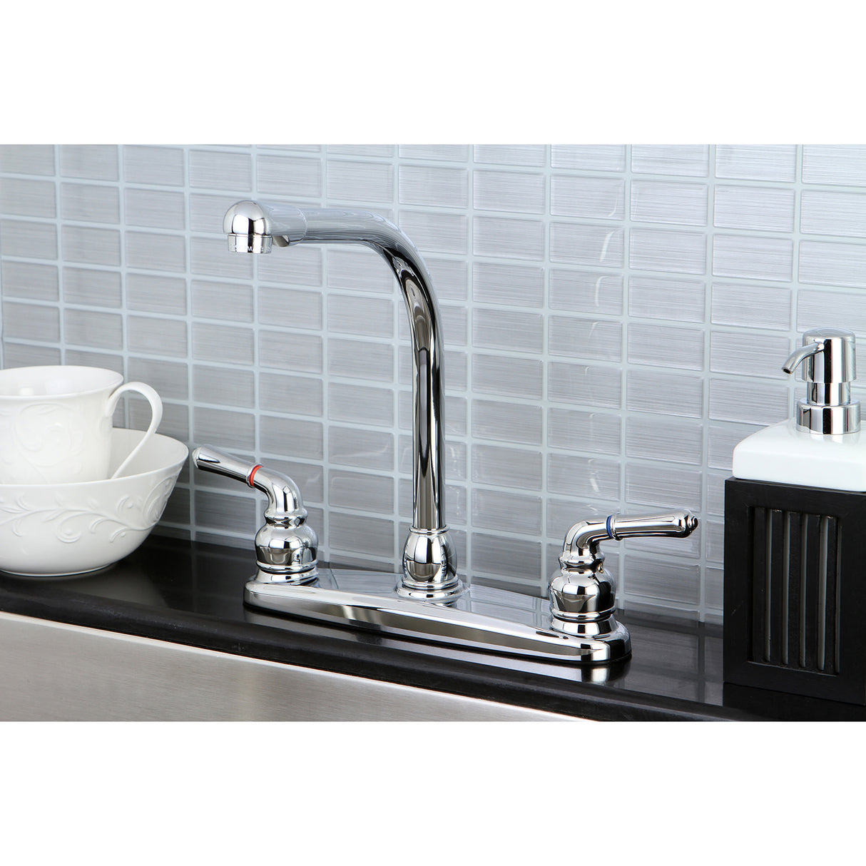 Kingston Brass KB750 Magellan Centerset Kitchen Faucet, Polished Chrome