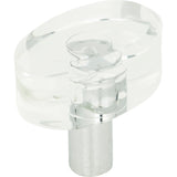 Atlas Homewares Optimism Oval Knob 1 1/2 Inch Polished Chrome