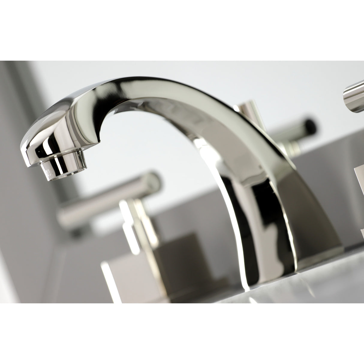 Kingston Brass KS4986CQL Claremont 8" Widespread Bathroom Faucet, Polished Nickel