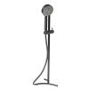 Black Matte Round Sliding Rail Hand Shower Set