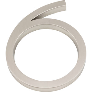 Atlas Homewares Modern Avalon #6 6 Inch Brushed Nickel