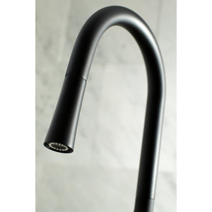 Gourmetier LS2720NYL New York Single-Handle Pull-Down Kitchen Faucet, Matte Black