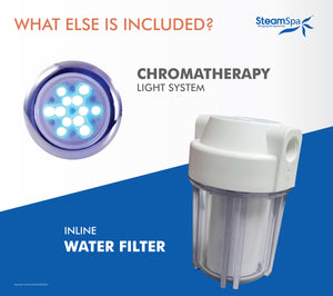 SteamSpa Royal 10.5 KW QuickStart Acu-Steam Bath Generator Package in Polished Chrome RYT1050CH