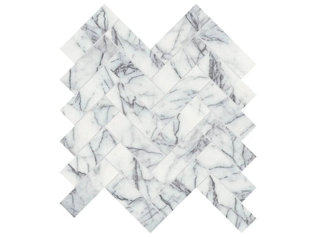 Anatolia Tile 1.25X4 Lilac Volta Herringbone Honed Marble Mosaic 5001-0330-0 * 1 Sheet = .89 Sqft * Lilac Volta Herringbone - premium natural stone mosaic tile from Anatolia Tile, available at PoshHaus showroom in Keene, NH