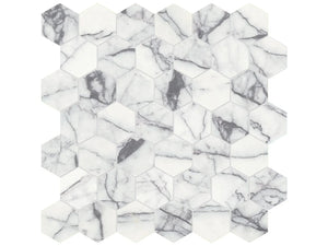 Anatolia Tile 2" Hex Lilac Volta Honed Marble Mosaic 5001-0329-0 * 1 Sheet = .99 Sqft * Lilac Volta Hexagon 2" - premium natural stone mosaic tile from Anatolia Tile, available at PoshHaus showroom in Keene, NH