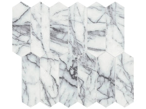 Anatolia Tile 2X6 Lilac Volta Picket Honed Marble Mosaic 5001-0331-0 * 1 Sheet = .87 Sqft * Lilac Volta Picket 2x6 - premium natural stone mosaic tile from Anatolia Tile, available at PoshHaus showroom in Keene, NH