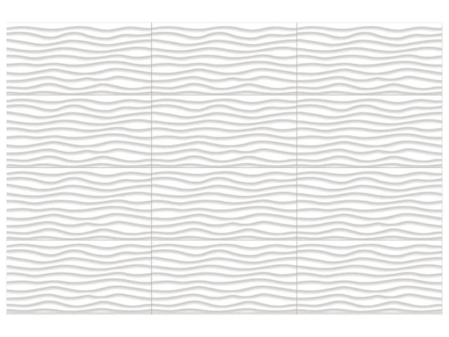 Anatolia 12X24 Linea Oblique Sculpted White Glossy Wall Tile 4000-0045-2 Linea Oblique 12x24 - premium natural stone mosaic tile from Anatolia Tile, available at PoshHaus showroom in Keene, NH