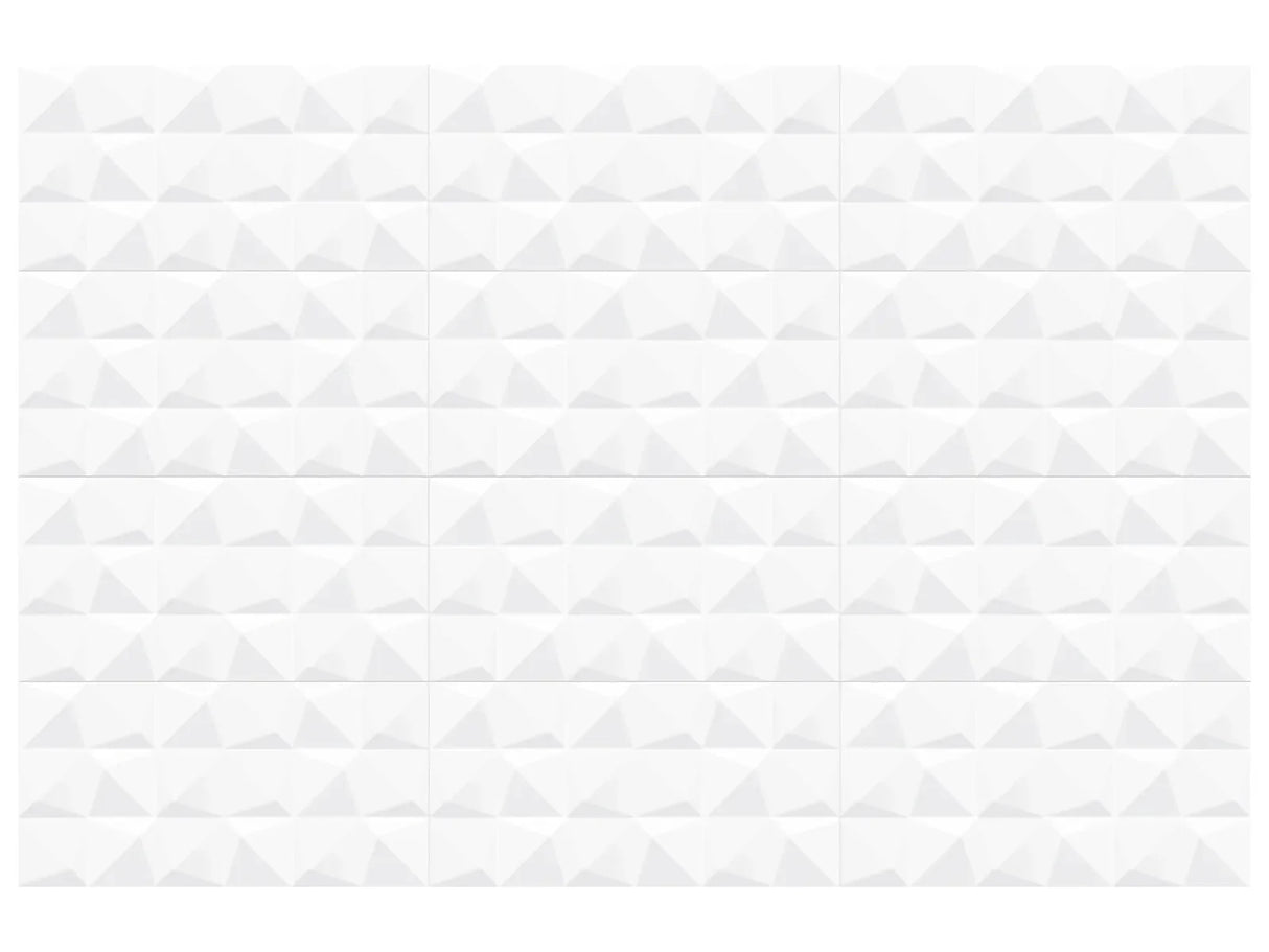 Anatolia Tile 12X24 Linea Prizmatic Scultped White Glossy Wall Tile 4000-0047-2 Linea Prizmatic 12x24 - premium natural stone mosaic tile from Anatolia Tile, available at PoshHaus showroom in Keene, NH