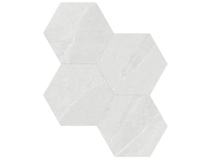 Anatolia Tile 6" Hex Nord Lithium 4501-0387-1 - 1 Sheet = .797 Sf" Lithium 6" Hexagon - premium natural stone mosaic tile from Anatolia Tile, available at PoshHaus showroom in Keene, NH
