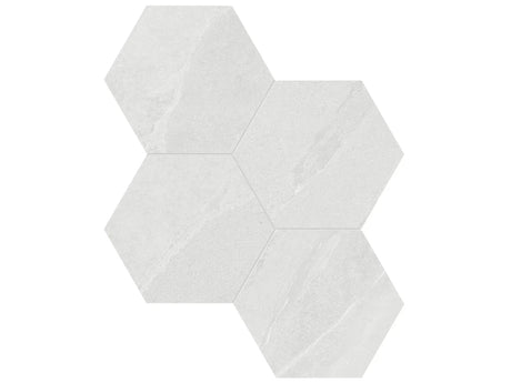 Anatolia Tile 6" Hex Nord Lithium 4501-0387-1 - 1 Sheet = .797 Sf" Lithium 6" Hexagon - premium natural stone mosaic tile from Anatolia Tile, available at PoshHaus showroom in Keene, NH