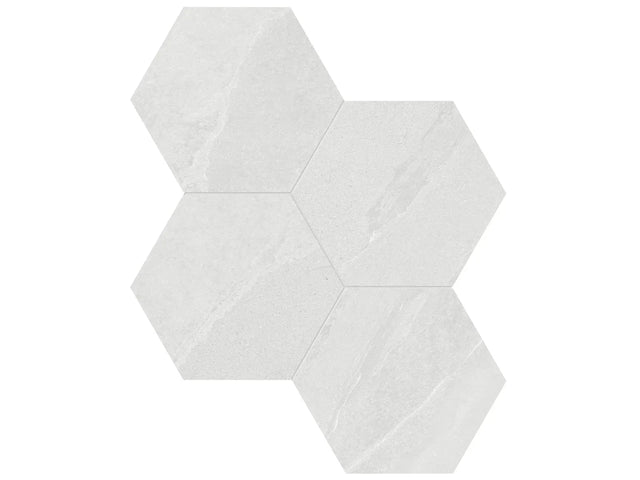 Anatolia Tile 6" Hex Nord Lithium 4501-0387-1 - 1 Sheet = .797 Sf" Lithium 6" Hexagon - premium natural stone mosaic tile from Anatolia Tile, available at PoshHaus showroom in Keene, NH