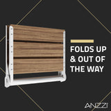 ANZZI AC-AZ8208 Isle 17 in. Teak Wall Mounted Folding Shower Seat