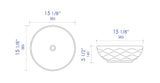 ALFI brand ABC909 White 17" Decorative Round Vessel Above Mount Ceramic Sink
