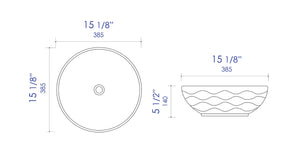 ALFI brand ABC909 White 17" Decorative Round Vessel Above Mount Ceramic Sink