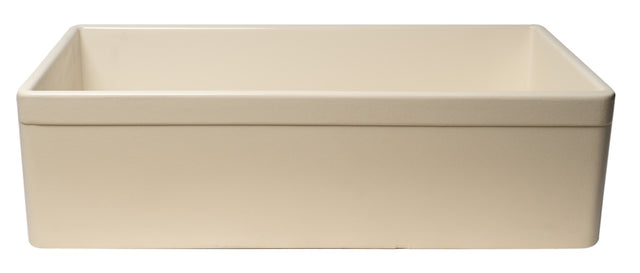 ALFI brand AB536-B Biscuit 36" Smooth Apron Single Bowl Fireclay Farm Sink