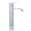 ALFI brand AB1158-PC Tall Polished Chrome Tall Square Body Curved Spout Single Lever Bathroom Faucet