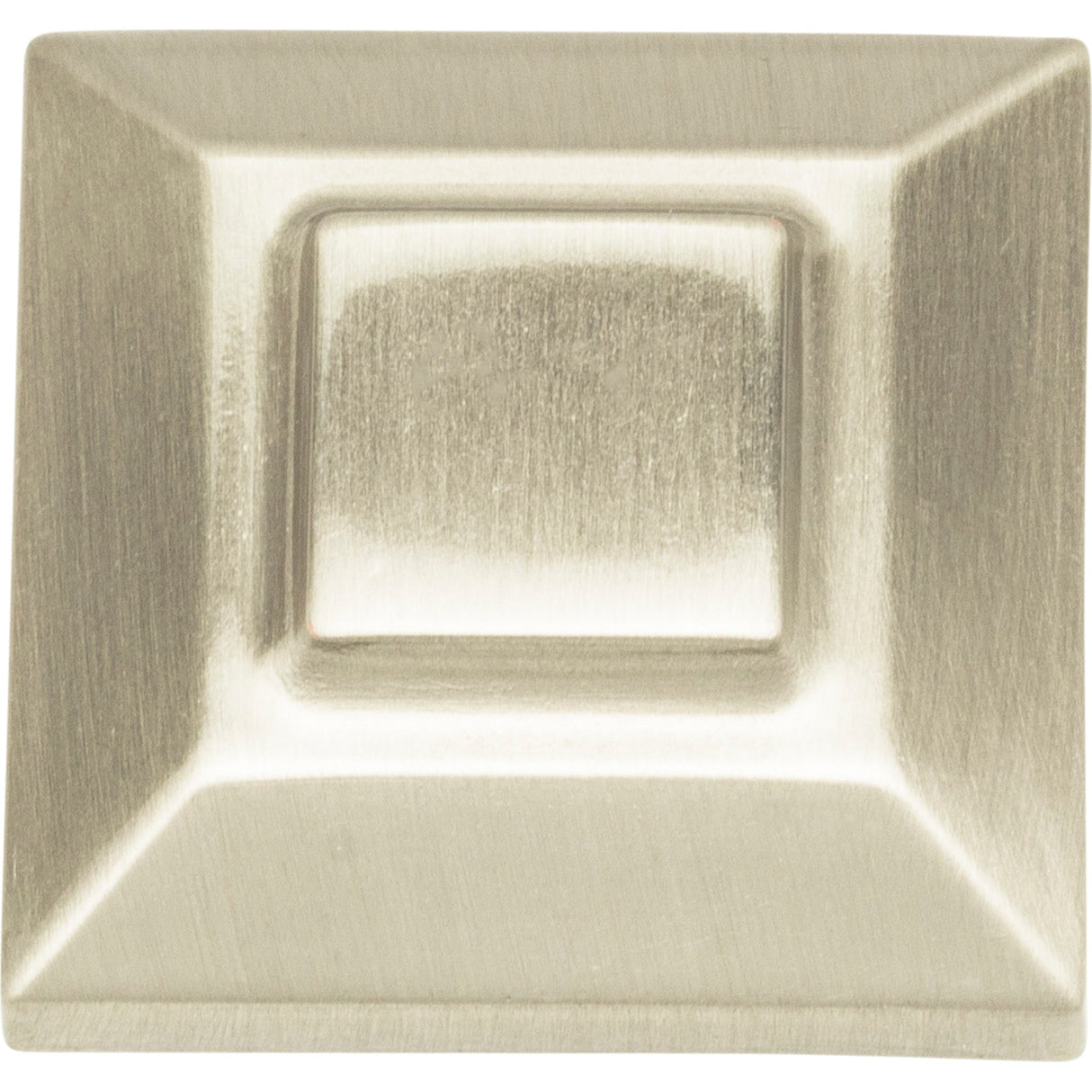 Atlas Homewares Trocadero Small Square Knob 1 Inch Brushed Nickel
