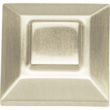 Atlas Homewares Trocadero Small Square Knob 1 Inch Brushed Nickel