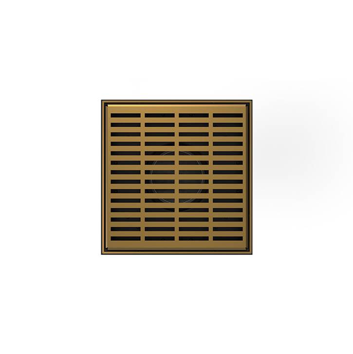 Infinity Drain LND5 BA  5" x 5" LND 5 Lines Pattern Complete Kit  with ABS Bonded Flange, 2", 3" and 4" Outlet