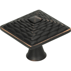 Atlas Homewares Mandalay Square Knob 1 1/4 Inch Venetian Bronze