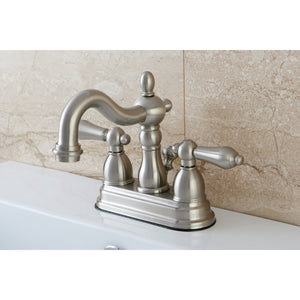 Kingston Brass KB1608AL Heritage 4 in. Centerset Bathroom Faucet, Brushed Nickel