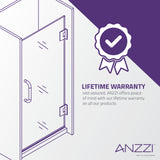 ANZZI SD-AZ09-02CH Fellow Series 30 in. by 72 in. Frameless Hinged Shower Door in Chrome with Handle