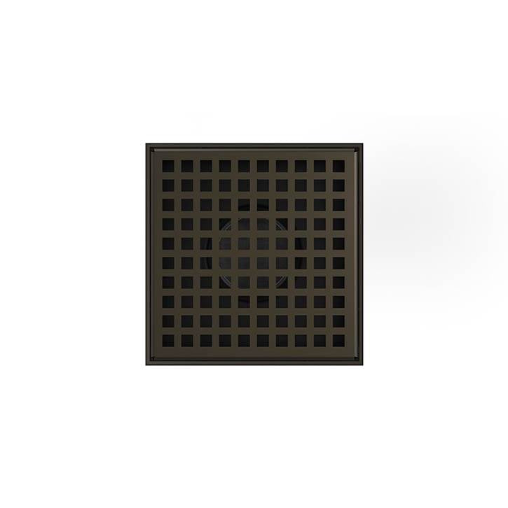 Infinity Drain LQD5-2A  5" x 5" LQD 5 Squares Pattern Complete Kit  with ABS Drain Body, 2" Outlet