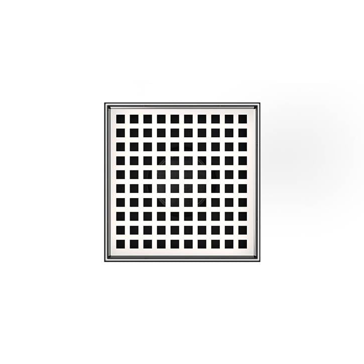 Infinity Drain LQD5-2A  5" x 5" LQD 5 Squares Pattern Complete Kit  with ABS Drain Body, 2" Outlet