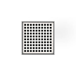 Infinity Drain LQD5-2A  5" x 5" LQD 5 Squares Pattern Complete Kit  with ABS Drain Body, 2" Outlet
