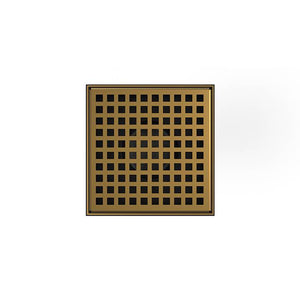 Infinity Drain LQD5-2A  5" x 5" LQD 5 Squares Pattern Complete Kit  with ABS Drain Body, 2" Outlet