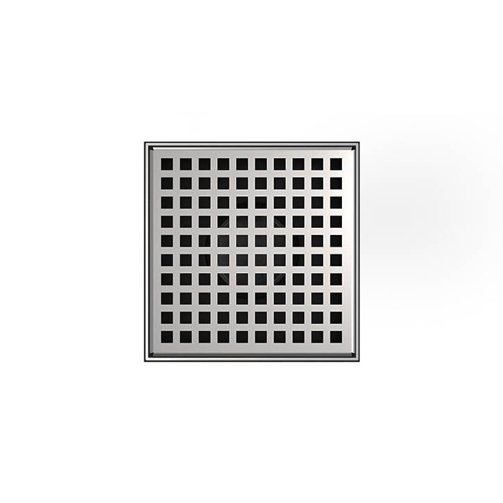 Infinity Drain LQD5-2A  5" x 5" LQD 5 Squares Pattern Complete Kit  with ABS Drain Body, 2" Outlet