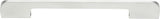 Atlas Homewares Round Thin Pull 6 5/16 Inch (c-c) Matte Chrome