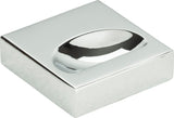 Atlas Homewares Thin Square Knob 1 1/4 Inch Polished Chrome