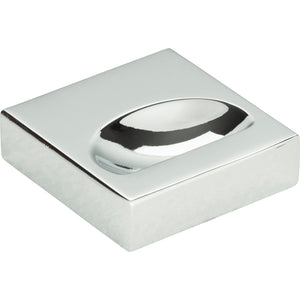 Atlas Homewares Thin Square Knob 1 1/4 Inch Polished Chrome