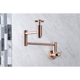 Kingston Brass KS810ZXAC Millennium Wall Mount Pot Filler Kitchen Faucet, Antique Copper