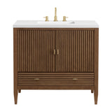 Myrrin 36" Vanity, Mid Century Walnut