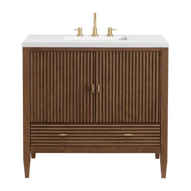 Myrrin 36" Vanity, Mid Century Walnut