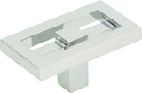 Atlas Homewares Nobu Rectangle Knob 1 3/4 Inch Polished Chrome